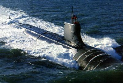 Aufgetauchtes Jagd-U-Boot der Seawolfklasse