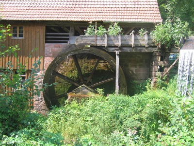 Wasserrad der Säge des Gallushofes im Schwarzwald